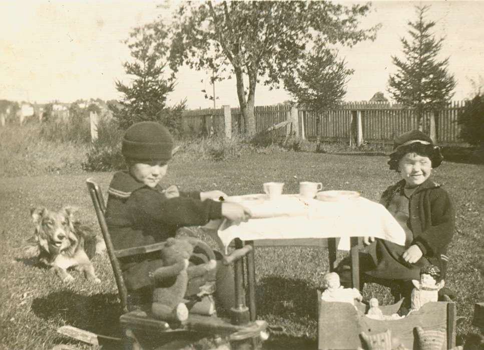 Food and Meals, IA, teddy bear, Iowa, Animals, dog, Children, Lang, Mavis, Farms, history of Iowa, Iowa History