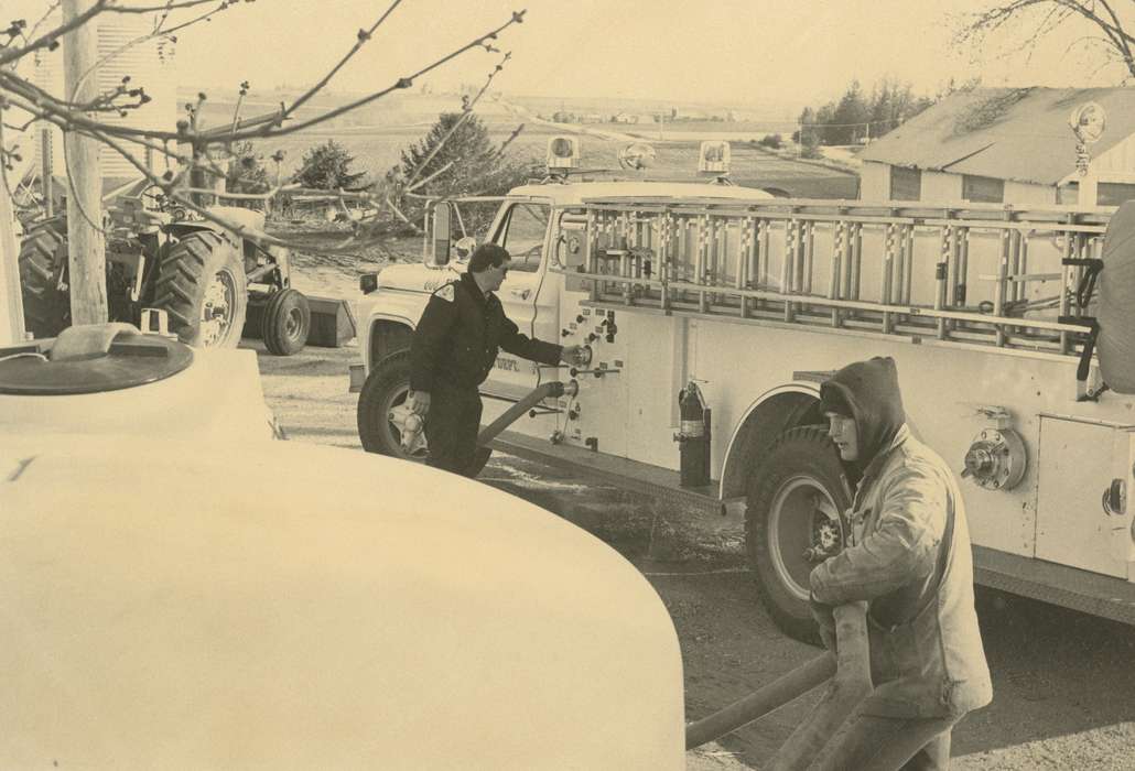 history of Iowa, fire truck, Waverly Public Library, Waverly, IA, Iowa, Motorized Vehicles, tank, Iowa History, Labor and Occupations