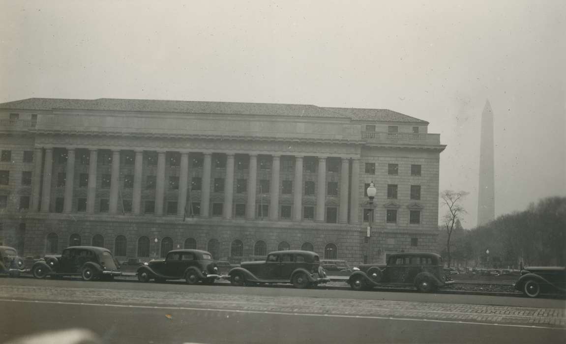 Travel, Iowa, McMurray, Doug, monument, washington memorial, capitol, Washington, DC, car, street light, Cities and Towns, history of Iowa, Motorized Vehicles, Iowa History