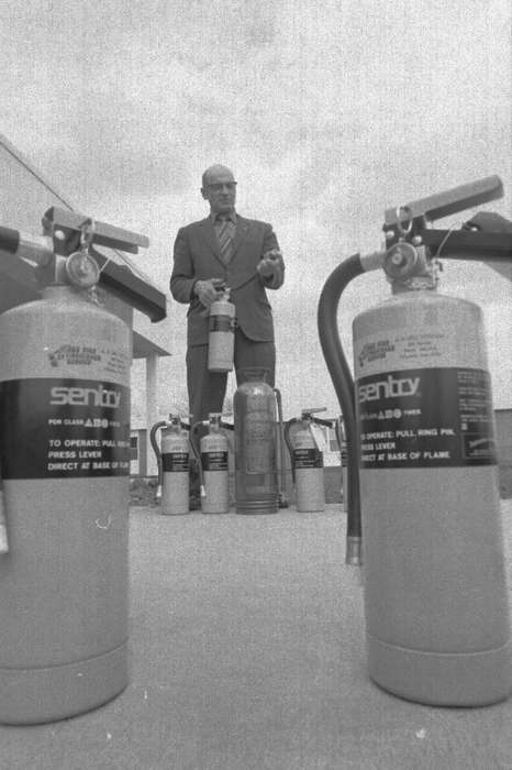 history of Iowa, Iowa History, Ottumwa, IA, Businesses and Factories, fire extinguisher, Iowa, Lemberger, LeAnn, suit