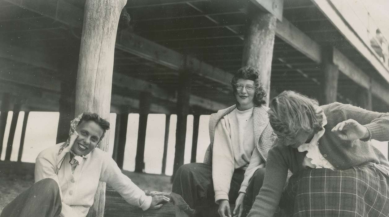 Portraits - Group, Iowa History, Iowa, dock, Ocean Grove, NJ, beach, McMurray, Doug, Travel, history of Iowa