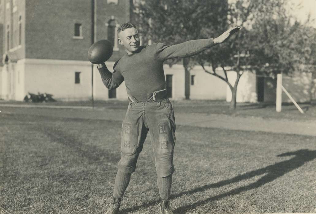 Cedar Falls, IA, uniform, history of Iowa, University of Northern Iowa Museum, Iowa History, uni, iowa state teachers college, football, college sports, Iowa, Schools and Education, Sports, university of northern iowa, Portraits - Individual
