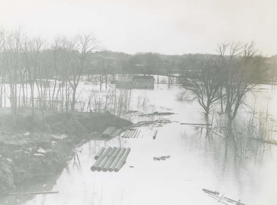 Floods, history of Iowa, Iowa History, Lakes, Rivers, and Streams, Waverly, IA, cedar river, Iowa, Landscapes, Waverly Public Library