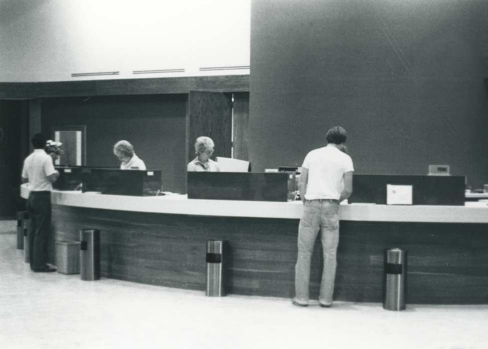 history of Iowa, Iowa History, bank teller, Businesses and Factories, first national bank, Iowa, Waverly Public Library, bank