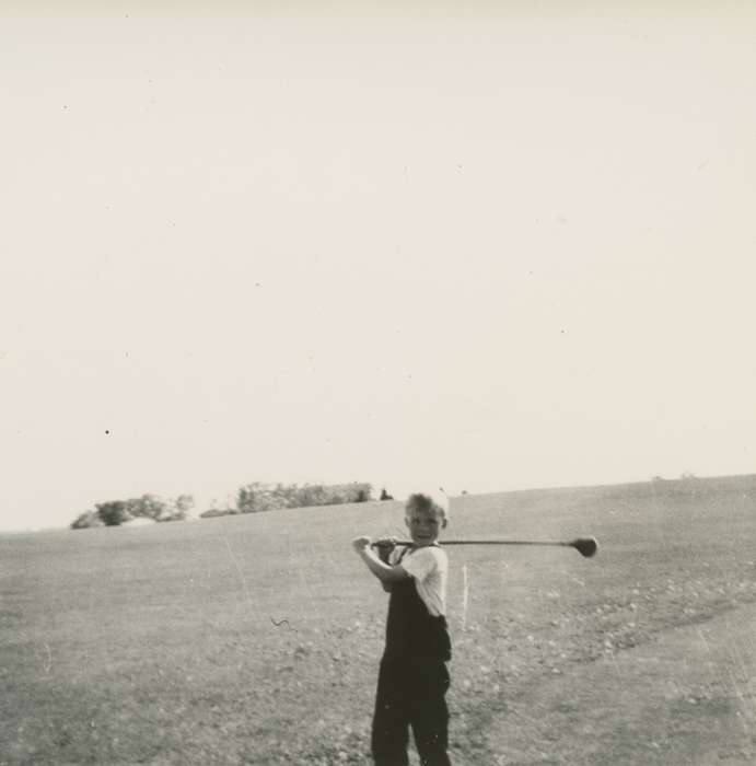 golf, Ackley, IA, history of Iowa, Mortenson, Jill, Iowa, Portraits - Individual, boy, Children, Sports, Iowa History