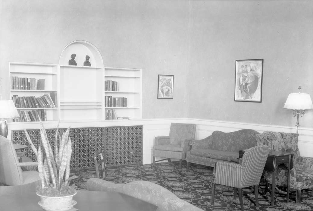 UNI Special Collections & University Archives, book shelf, history of Iowa, iowa state teachers college, lounge, Iowa, uni, Cedar Falls, IA, Iowa History, university of northern iowa, Schools and Education