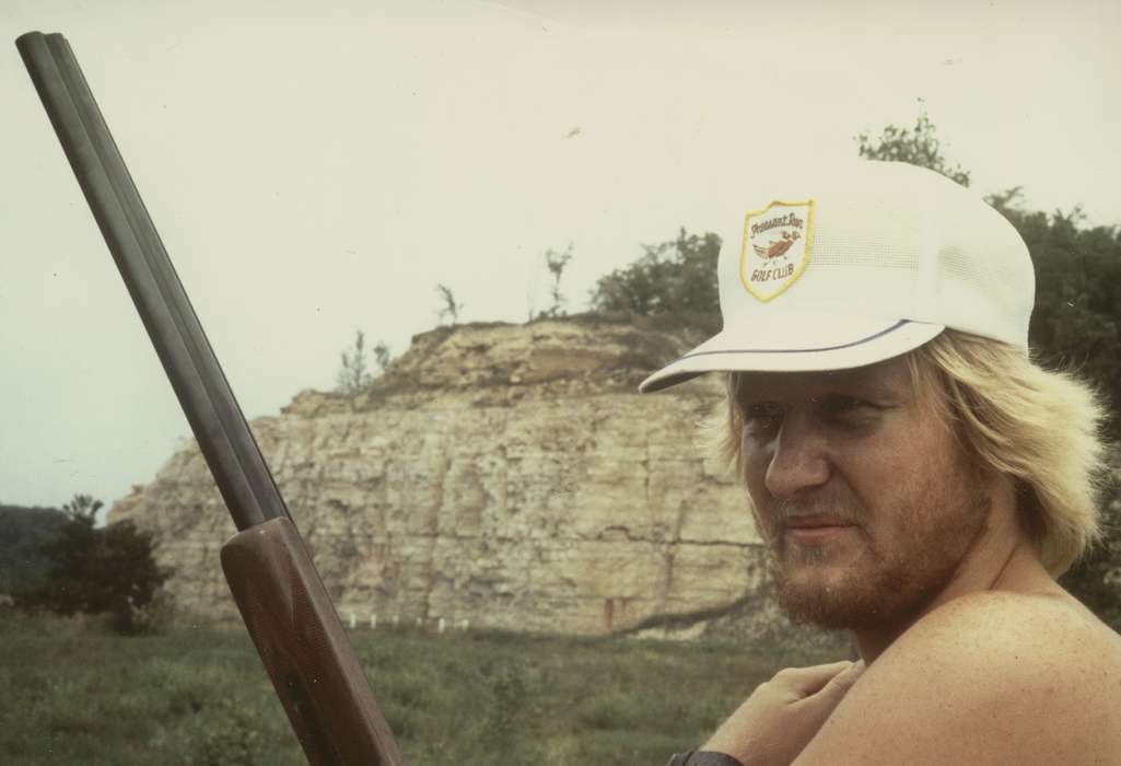 history of Iowa, Iowa History, Decorah, IA, Sacquitne, Ruth Ann, gun, Iowa, Outdoor Recreation, blonde, Sports, bluff, hat, Portraits - Individual