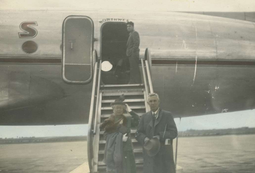 Travel, history of Iowa, Iowa History, Motorized Vehicles, airplane, Iowa, colorized, McMurray, Doug, Spokane, WA