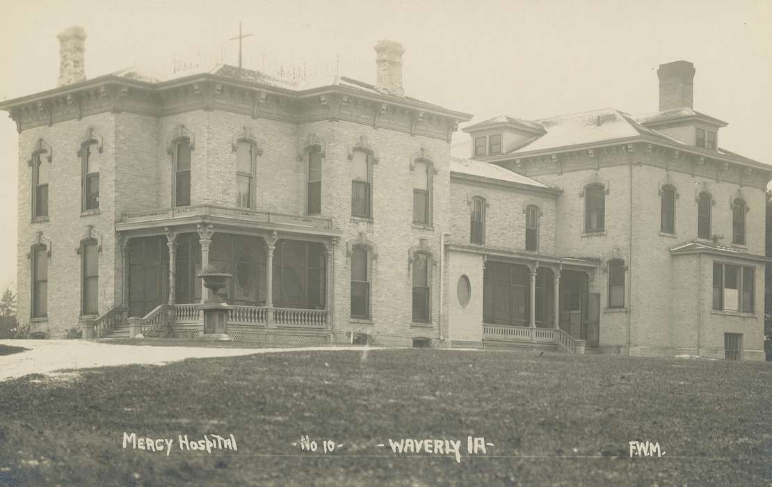 mercy hospital, history of Iowa, Iowa History, Iowa, Hospitals, Waverly Public Library, Waverly, IA