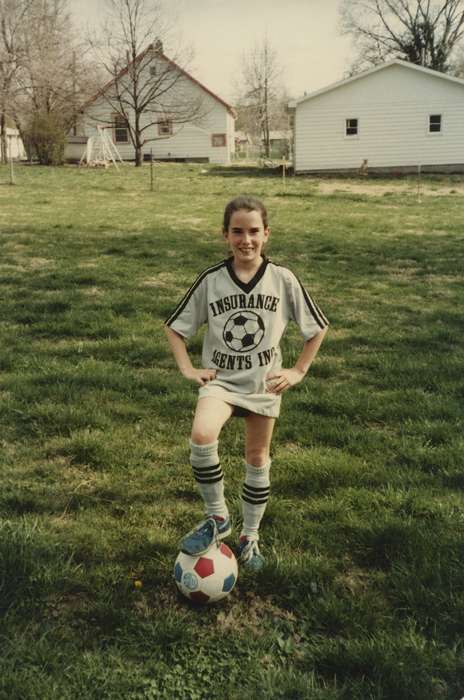 Nichols, Roger, history of Iowa, uniform, Iowa History, girl, soccer, Council Bluffs, IA, Iowa, Sports, Children, Portraits - Individual