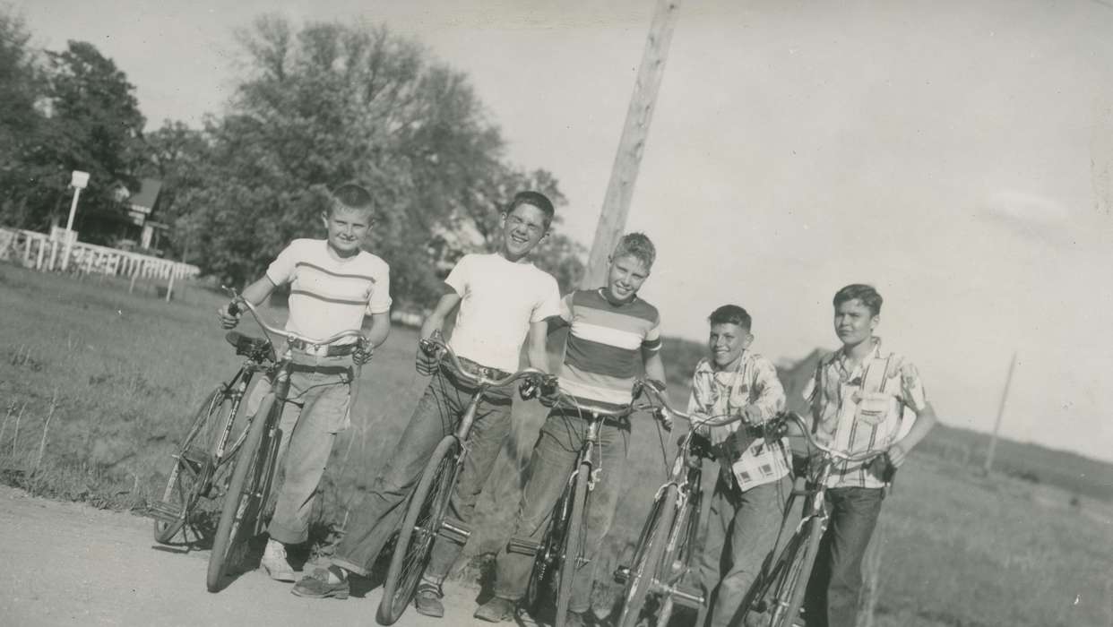 Portraits - Group, race, history of Iowa, contest, Iowa History, boy scout, bicycle, Hamilton County, IA, bike, Iowa, Outdoor Recreation, McMurray, Doug, Children