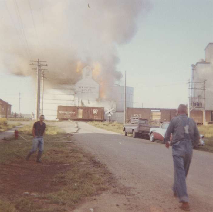 grain elevator, Farming Equipment, history of Iowa, Iowa History, Wrecks, New Hartford, IA, fire, Plummer, James, Iowa, Cities and Towns