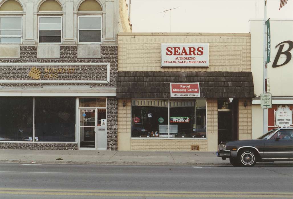 Main Streets & Town Squares, history of Iowa, Iowa History, Businesses and Factories, store, Waverly, IA, Iowa, Cities and Towns, store front, Waverly Public Library, sears