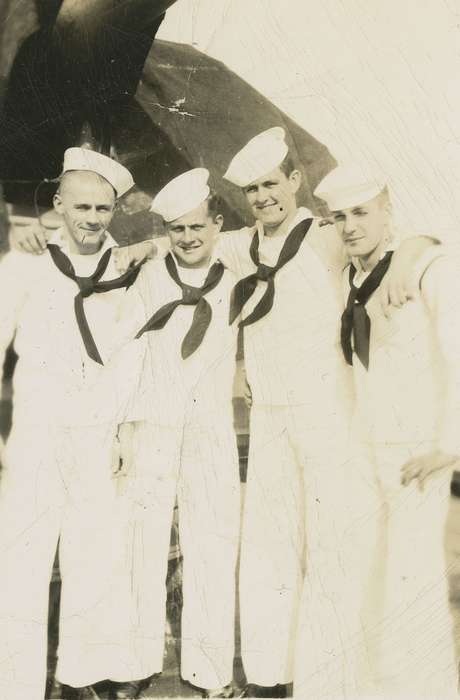 Military and Veterans, Iowa History, Iowa, history of Iowa, navy, Smith, Christopher, Portraits - Group, wwii, uniform, Japan