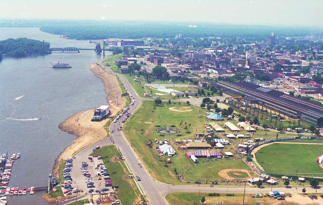 Iowa, truck, Fairs and Festivals, boat, car, Aerial Shots, Lakes, Rivers, and Streams, Cities and Towns, history of Iowa, Clinton, IA, Iowa History, Clinton Public Library