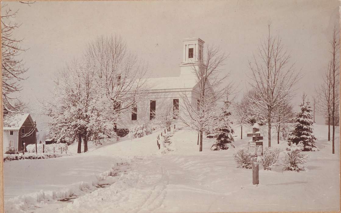 church, Archives & Special Collections, University of Connecticut Library, Iowa, Storrs, CT, history of Iowa, snow, Iowa History