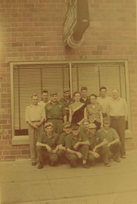 Businesses and Factories, Portraits - Group, Iowa History, Iowa, uniform, Labor and Occupations, Cedar Falls, IA, history of Iowa, Morris, Lola