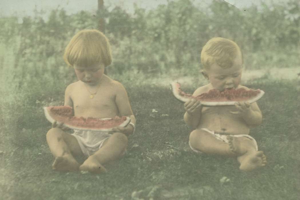 history of Iowa, Iowa History, watermelon, Humeston, IA, Fouche, Shirley, Iowa, Food and Meals, Children