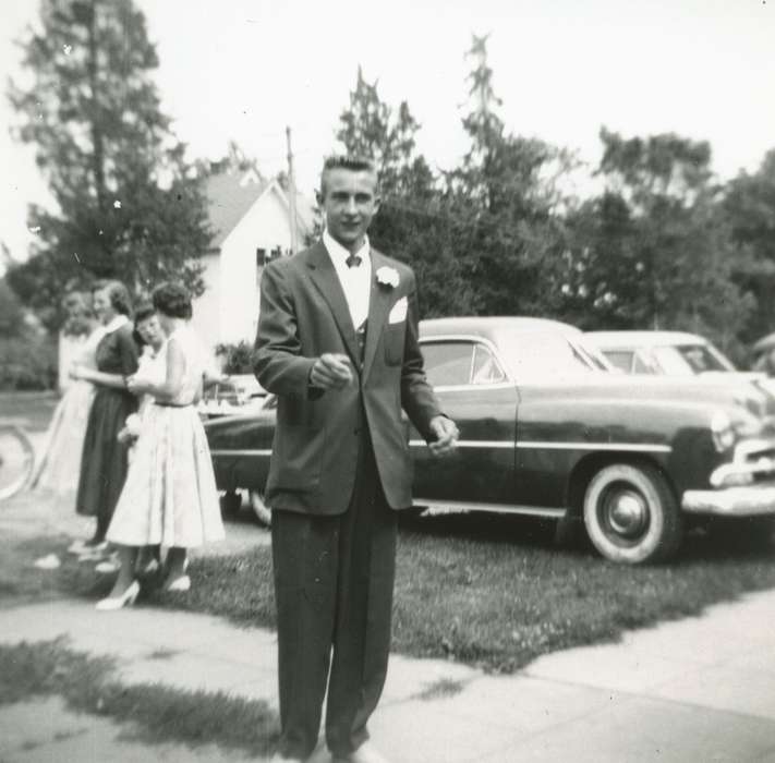 history of Iowa, Iowa History, tuxedo, Motorized Vehicles, Otho, IA, car, Iowa, Stewart, Phyllis, Portraits - Individual