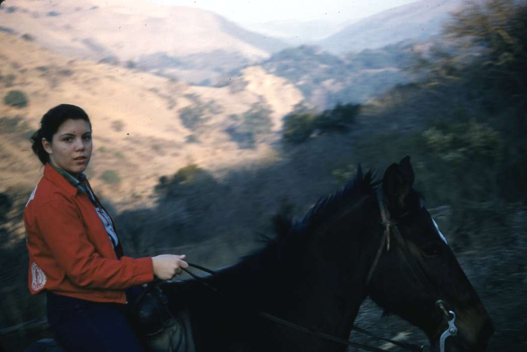horseback riding, CA, Iowa History, Leisure, Campopiano Von Klimo, Melinda, Iowa, history of Iowa, Portraits - Individual, Animals, Outdoor Recreation, horse, pony