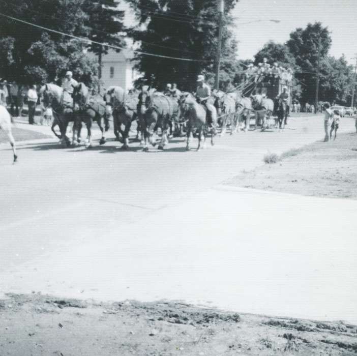 Main Streets & Town Squares, history of Iowa, Iowa History, Dayton, IA, parade, Animals, Fairs and Festivals, Iowa, Cities and Towns, Stewart, Phyllis, horses, horse