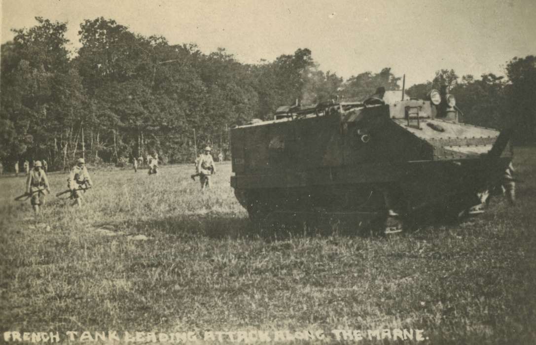 France, Mortenson, Jill, Military and Veterans, Iowa History, Iowa, history of Iowa, wwi, army, tank, Travel, gun