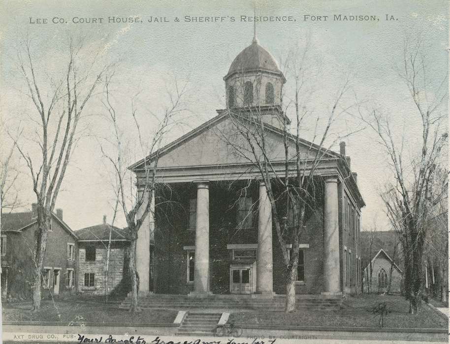 history of Iowa, Iowa History, Fort Madison, IA, courthouse, Prisons and Criminal Justice, Dean, Shirley, Iowa, Cities and Towns