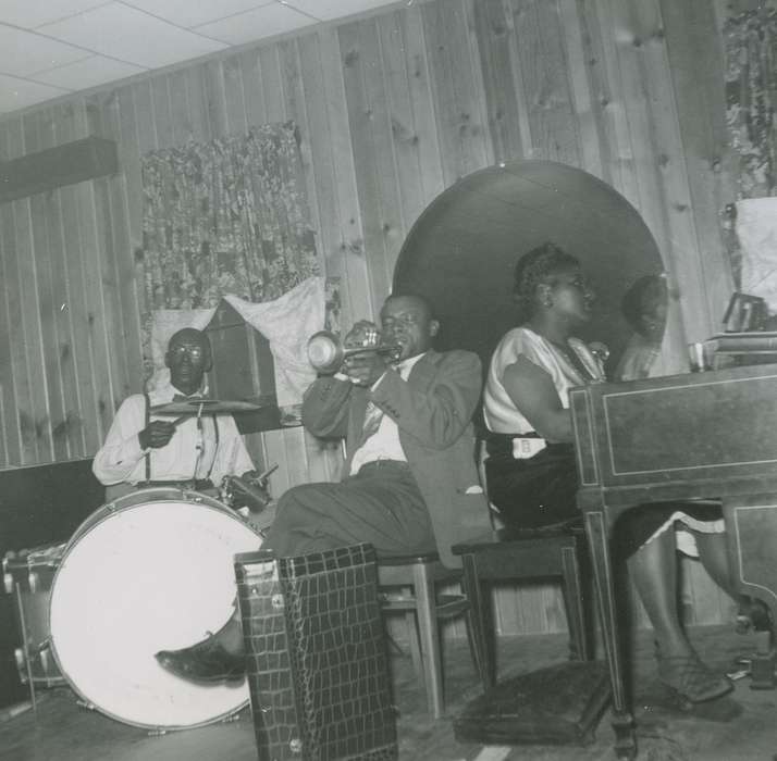 trumpet, IA, piano, Iowa, Fink-Bowman, Janna, african american, People of Color, Entertainment, drum, history of Iowa, Iowa History