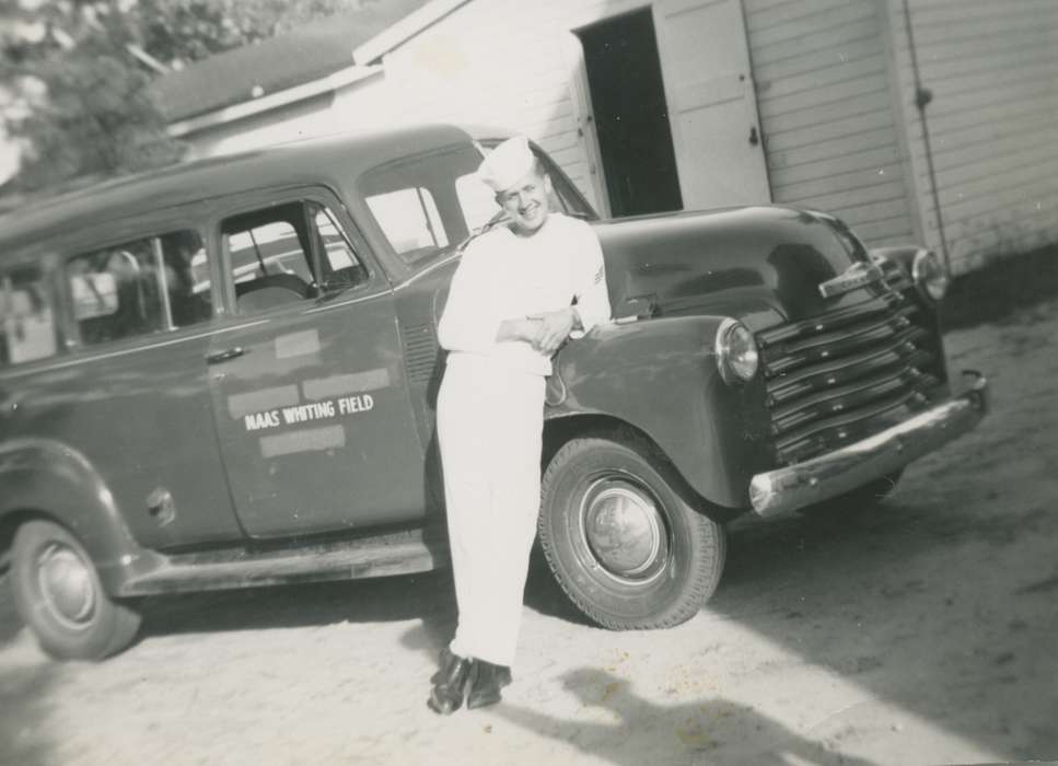 Johnson, Mary, Military and Veterans, Travel, history of Iowa, Iowa History, Motorized Vehicles, car, Milton, FL, sailor, Iowa, navy, Portraits - Individual