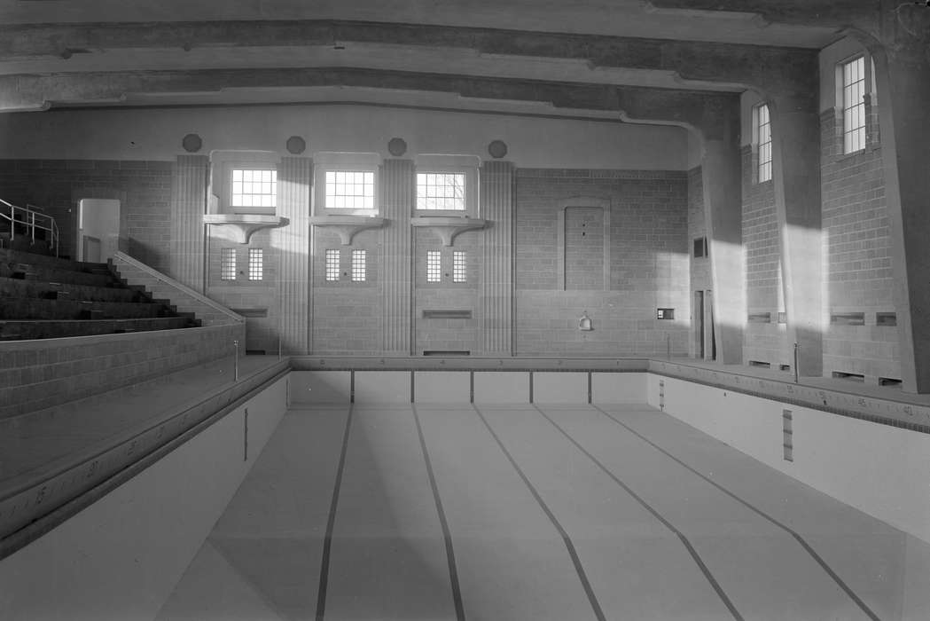 Iowa History, Iowa, Schools and Education, university of northern iowa, swimming pool, iowa state teachers college, bleachers, uni, UNI Special Collections & University Archives, Cedar Falls, IA, history of Iowa