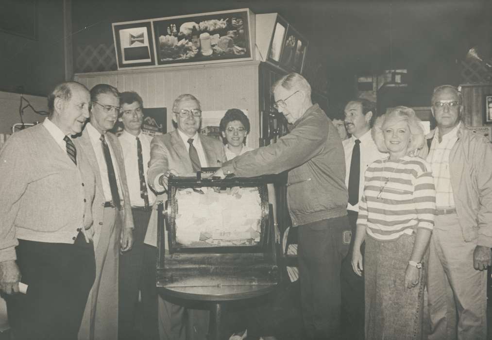 Portraits - Group, bar, Iowa, Waverly Public Library, budweiser, history of Iowa, Entertainment, Businesses and Factories, necktie, Waverly, IA, Iowa History