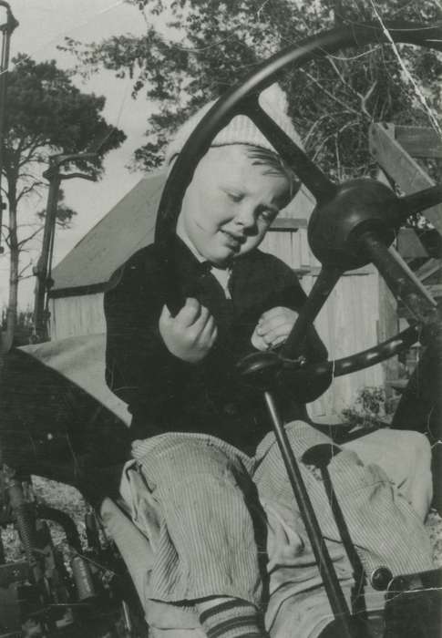 history of Iowa, Iowa History, Motorized Vehicles, Farragut, IA, tractor, Iowa, Rea, Brad, Children