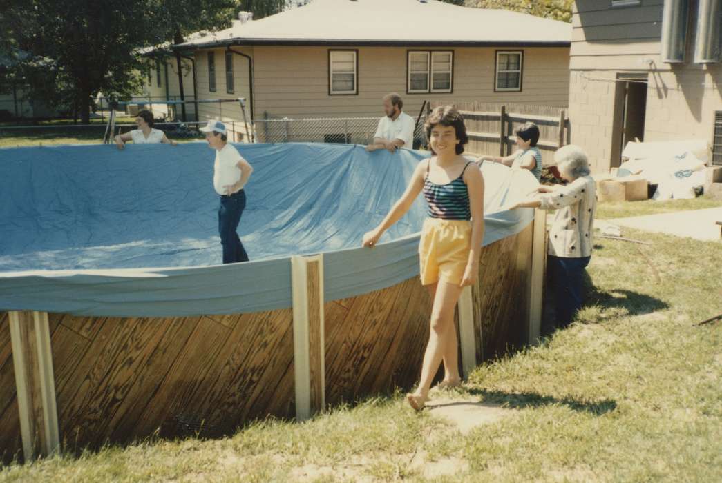 Nichols, Roger, history of Iowa, Iowa History, summer, Families, Council Bluffs, IA, swimming pool, Iowa, Outdoor Recreation, Homes, Children, pool
