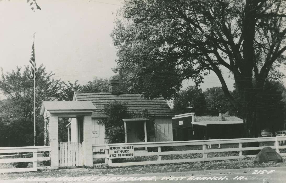 Iowa, american flag, West Branch, IA, Schools and Education, herbert hoover, Palczewski, Catherine, fence, history of Iowa, flag, Iowa History