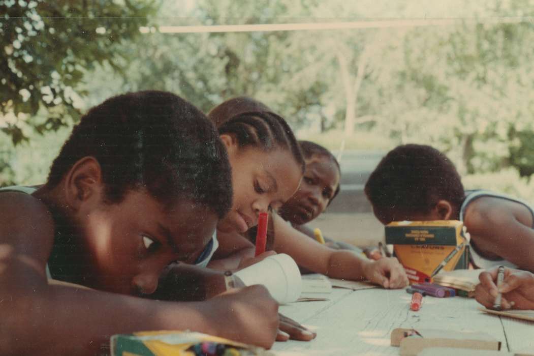 african american, outdoors, Waterloo, IA, Children, Iowa, Iowa History, Henderson, Jesse, crayola, Entertainment, Leisure, history of Iowa, People of Color