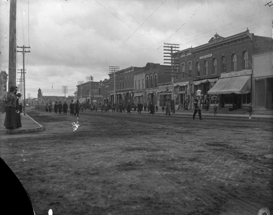 history of Iowa, Waverly Public Library, Main Streets & Town Squares, Iowa, Iowa History, Cities and Towns, parade, Fairs and Festivals