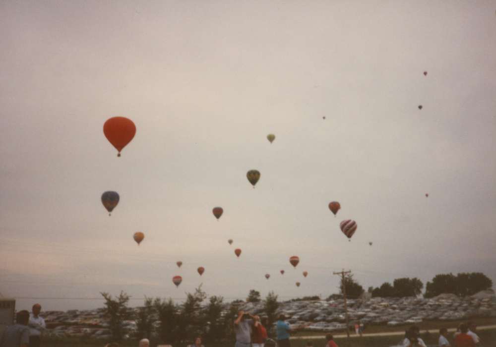 Fairs and Festivals, Schrodt, Evelyn, history of Iowa, Iowa, Iowa History, hot air balloon, Indianola, IA