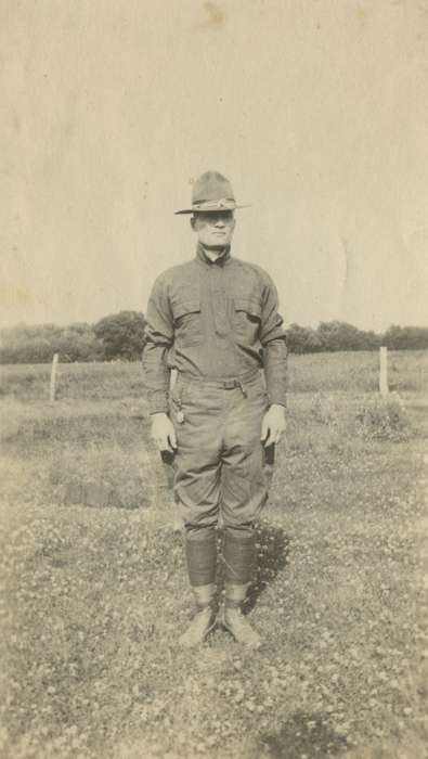 Mortenson, Jill, Military and Veterans, Iowa History, Iowa, history of Iowa, wwi, Portraits - Individual, Camp Dodge, IA, army, uniform