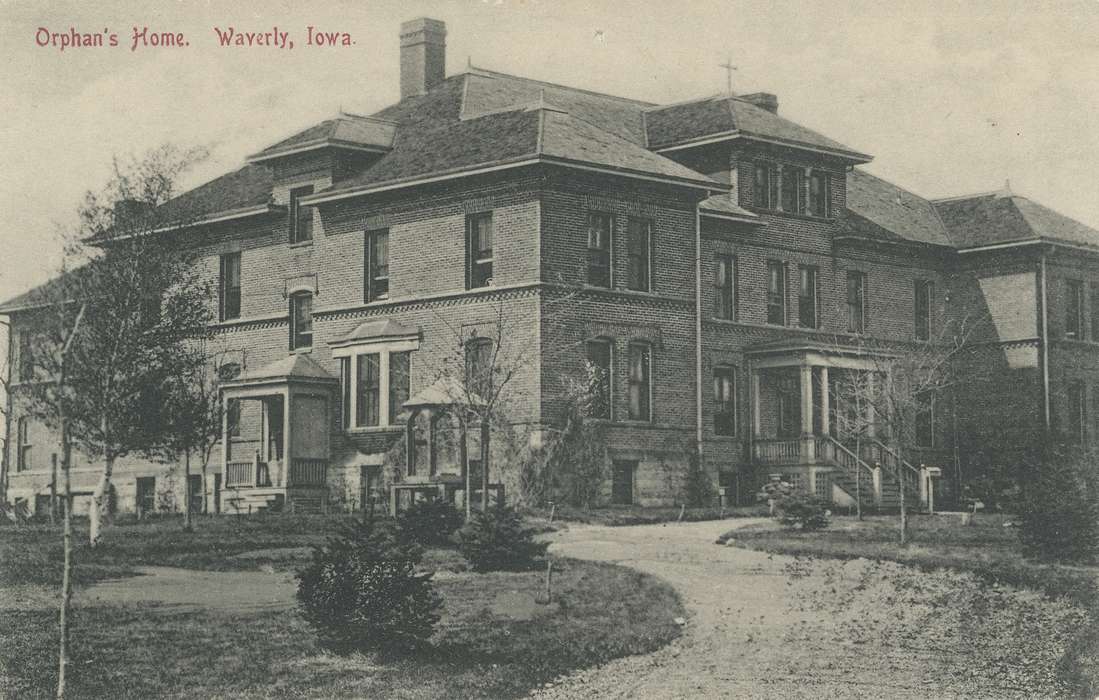 Waverly, IA, history of Iowa, brick building, Iowa, correct date needed, Businesses and Factories, Waverly Public Library, orphanage, Iowa History