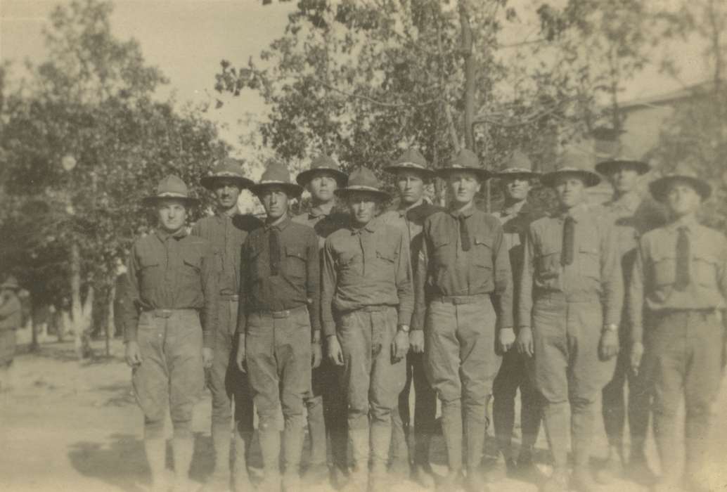 Mortenson, Jill, Military and Veterans, Iowa History, Iowa, history of Iowa, wwi, Portraits - Group, Camp Dodge, IA, army, uniform