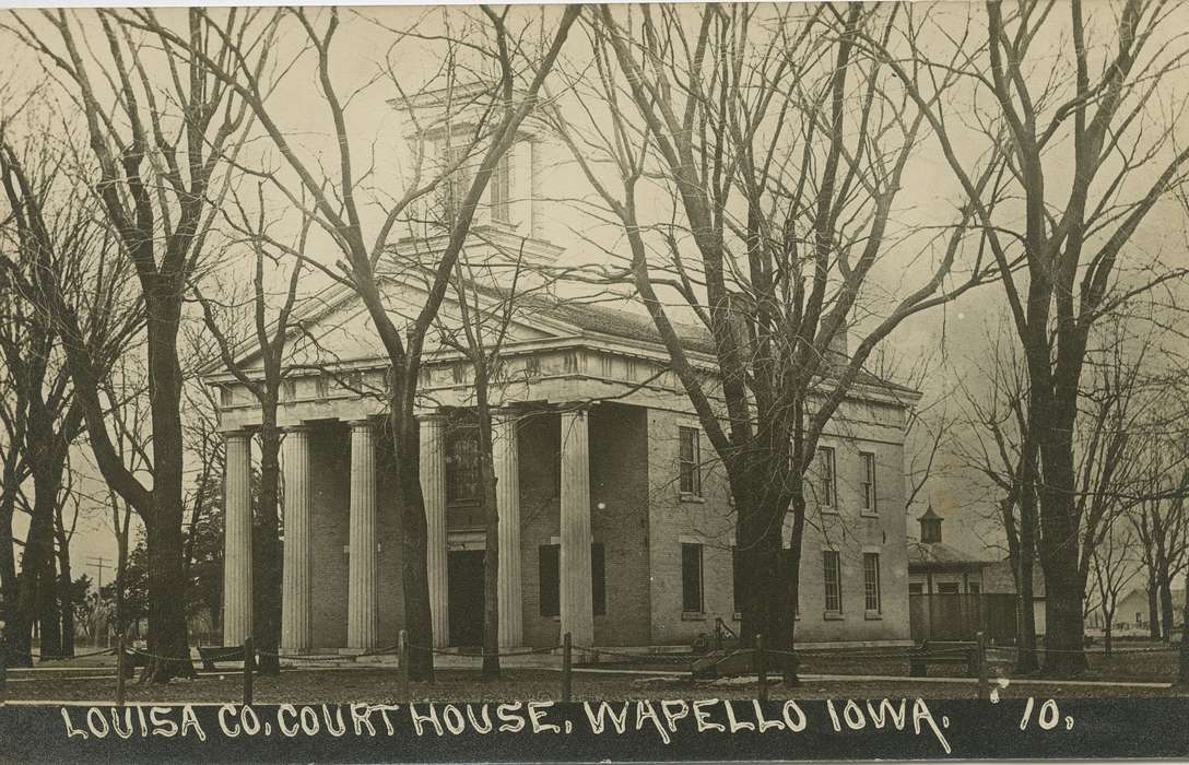 Cities and Towns, Iowa History, Wapello, IA, Iowa, courthouse, Prisons and Criminal Justice, Dean, Shirley, history of Iowa