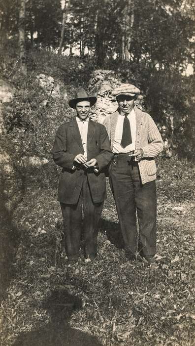 Portraits - Group, Iowa, history of Iowa, Anamosa, IA, Anamosa Library & Learning Center, necktie, friends, Iowa History