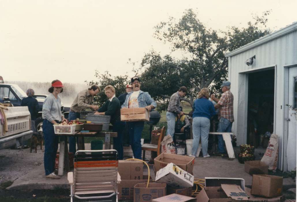 history of Iowa, Iowa History, Families, Fouche, Shirley, glasses, Iowa, mustache, Food and Meals, apple cider, Osceola, IA, Farms