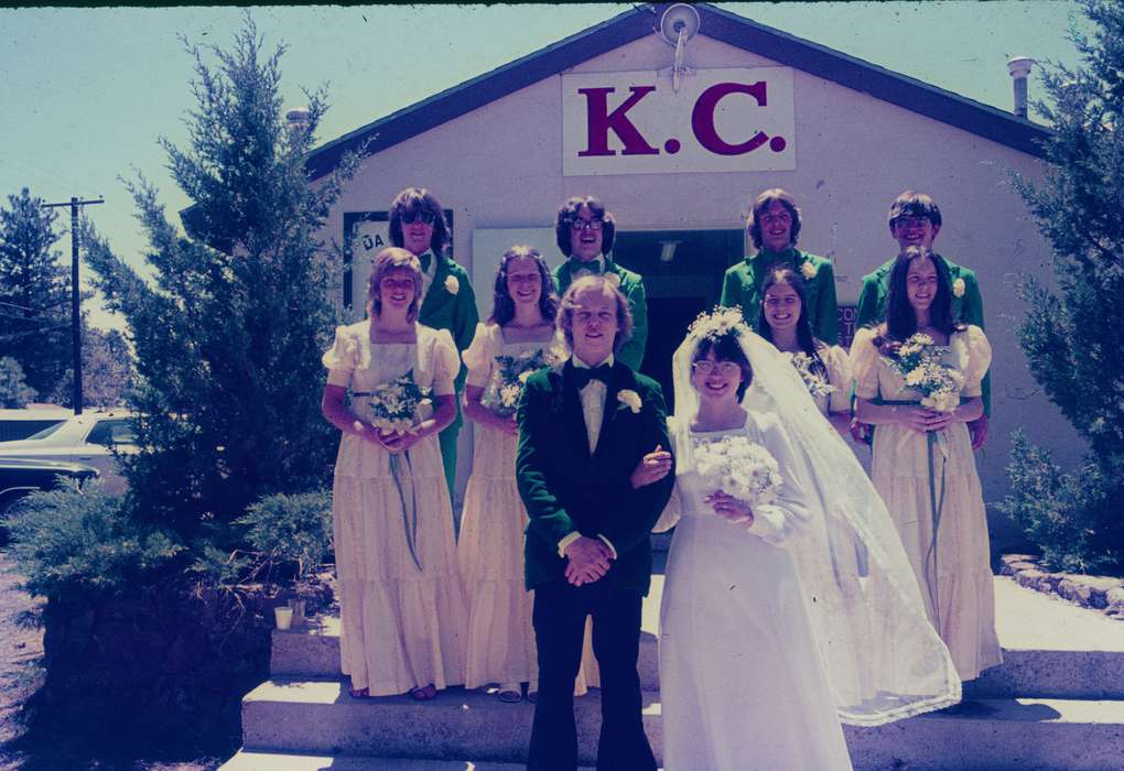 wedding dress, Flagstaff, AZ, Harken, Nichole, Iowa History, wedding, Iowa, history of Iowa, Portraits - Group, Weddings, tuxedo, knights of columbus