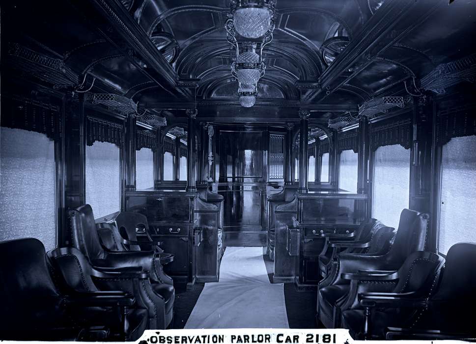 New Haven, CT, Archives & Special Collections, University of Connecticut Library, Iowa, chairs, history of Iowa, passenger train, Iowa History