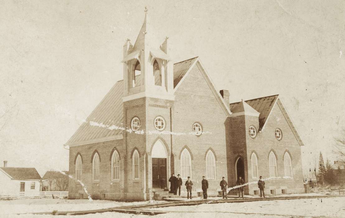 Portraits - Group, Moravia, IA, history of Iowa, Religious Structures, Iowa History, Iowa, Martin, Carol, Cities and Towns, church