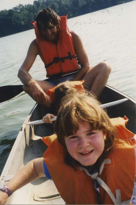 Carroll, IA, Outdoor Recreation, Iowa History, Lakes, Rivers, and Streams, life jacket, history of Iowa, canoe, Iowa, Portraits - Individual, boat, Tackett, Lyn