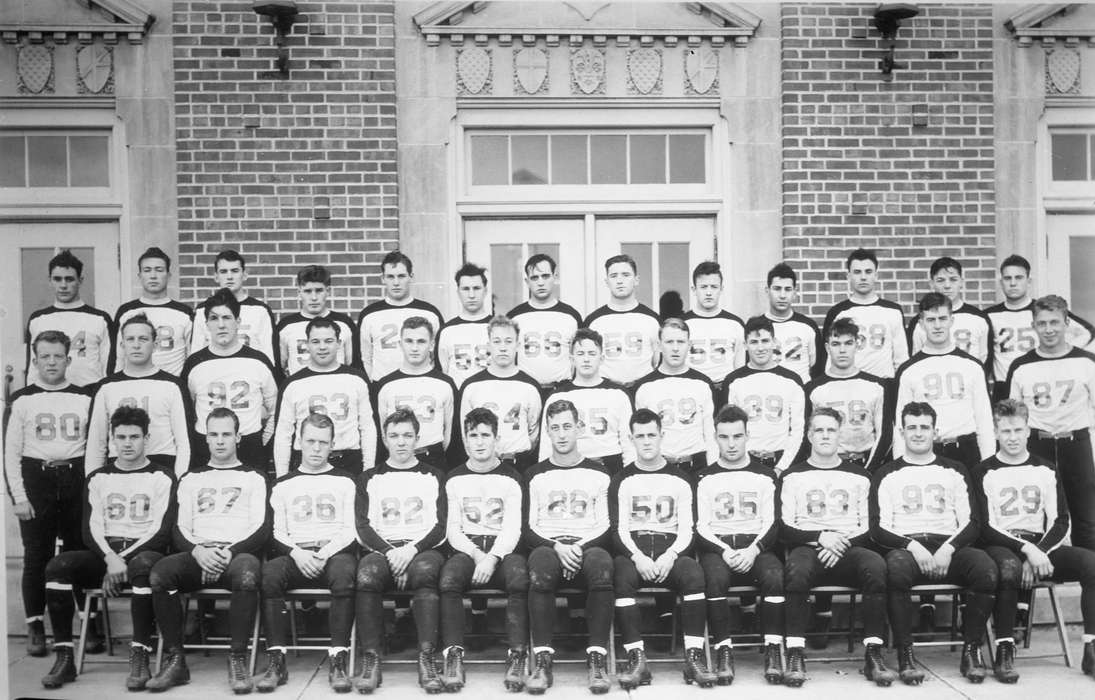 Portraits - Group, football game, Cedar Falls, IA, history of Iowa, Iowa History, uni, iowa state teachers college, football, UNI Special Collections & University Archives, football team, Iowa, Schools and Education, Sports, university of northern iowa