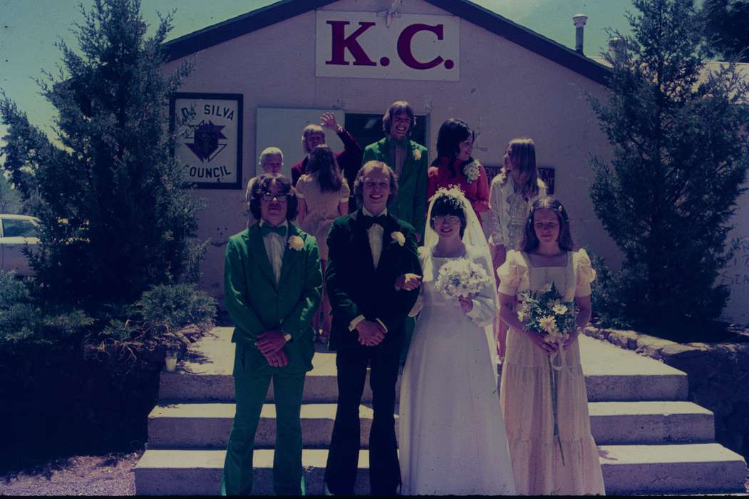 wedding dress, Flagstaff, AZ, Harken, Nichole, Iowa History, bouquet, wedding, history of Iowa, Iowa, Portraits - Group, Weddings, tuxedo, knights of columbus