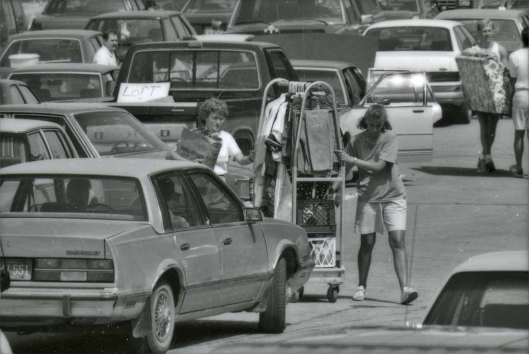 Cedar Falls, IA, history of Iowa, luggage, Iowa History, Families, uni, Motorized Vehicles, truck, car, UNI Special Collections & University Archives, crate, Iowa, Schools and Education, university of northern iowa